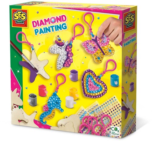 Ses Diamond painting wooden keychain craft set - creative toy
