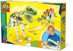 Ses - Metal dinosaur construction set - Creative craft toy dino