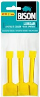 Bison glue spreader set - handy spatulas for glue, 3 pieces yellow plastic