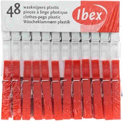 Sorbo clothespins plastic 48 pieces red household durable