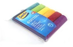 Sorbo microfiber cleaning cloth 40x40cm 6 pieces streak-free result