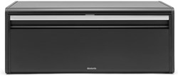 Brabantia bread bin bread storage with flap lid black steel
