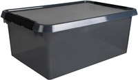 Storage box Comfortline grey black 45L plastic with lid