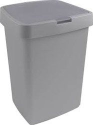 Sunware waste bin Delta 10 litre grey with flip lid - compact trash can