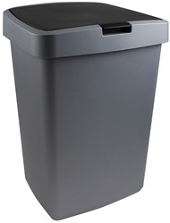 Sunware waste bin Delta 50L grey with flap - large trash can