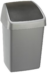 Sunware waste bin Delta trash can 10L grey with swing lid