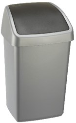 Sunware bin Delta 25L grey - plastic waste bin with swing lid