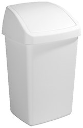 Sunware bin Delta 50L white - plastic waste bin with swing lid