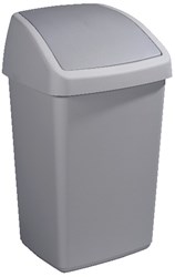 Sunware waste bin Delta 50L grey - swing lid plastic trash can