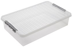 Sunware storage box Q-line 60 litre transparent stackable plastic