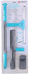 Alpina window cleaning set 5-piece window cleaner with microfiber for streak-free shine