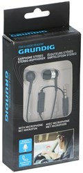 Grundig in-ear earphones with microphone - stereo headset black