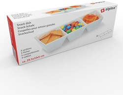 Alpina snack tray porcelain white 29.5x10x5cm serving dish