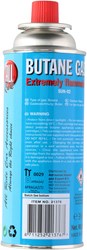 Butane gas refill cartridge blue for stoves and burners
