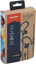 Grundig sport earphones with microphone and pouch - black gold - sport headset