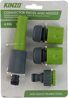 Kinzo garden accessories set with connectors and nozzle 4-piece