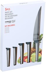 Alpina kitchen knife set 5-piece stainless steel silver ergonomic design