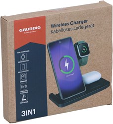 Grundig Draadloze oplader 3-in-1 160x150x15mm