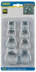 Kinzo hose clamps set - 8 pieces for secure fastening