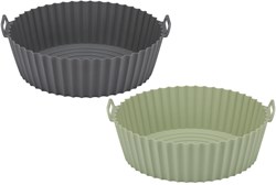Alpina Airfryer silicone basket green 23cm - heat-resistant bakeware