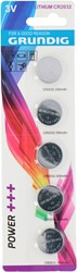 Grundig coin cell battery CR2032 lithium 5 pieces - long lasting power