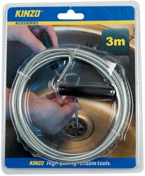 Kinzo drain unblocker 3 meter flexible pipe cleaning spring kitchen