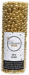 Bead garland gold Christmas decoration 10 meters plastic garland