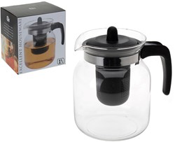 Excellent Houseware glass teapot 1.5 liter with infuser - white