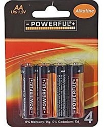 Alkaline AA batteries powerful penlite 4 pieces - long life
