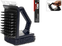 Barbecue grill cleaning brush 3 in 1 stainless steel grill brush