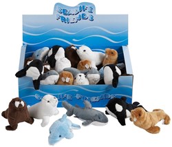 Harlekijn plush sea animals - soft cuddly toy 12 cm - assorted