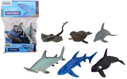 Johntoy ocean animals play figures set - Animal World - 6 pieces