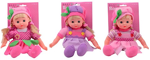 Baby Rose Baby rose doll on card 3 ass. 27653