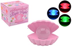Johntoy night light pink LED pearl shell with USB connection kids room