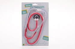 Johntoy metal stethoscope toy doctor red 29578