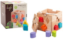 Jouéco wooden shape sorter educational toy multi color