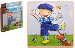 Johntoy Fien and Teun puzzle - educational children's toy cardboard