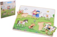 Johntoy Fien and Teun wooden puzzle educational toy motor skills