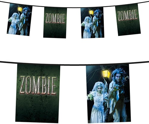 decoratie Vlaggenlijn zombie dubbelz.6 m