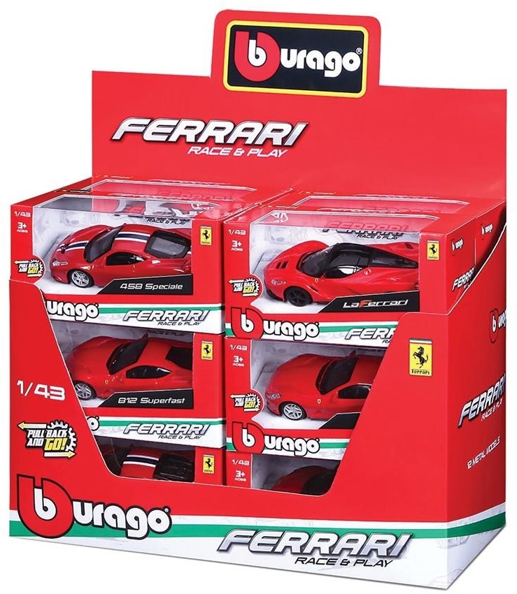 Burago 1:43 Ferrari Sportscars ass. Disp