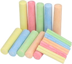 van der Meulen sidewalk chalk XL and S in box - 50 pieces colorful outdoor toy
