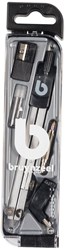Bruynzeel compass set 5-piece with adapters and sharpener