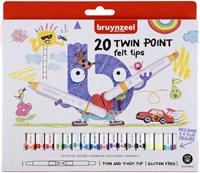 Bruynzeel felt tip twin point 20 pieces set for kids