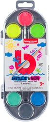 Bruynzeel Kids Waterverf Set Van 12 metallic & Neon Kleuren