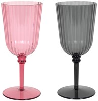 Wine glass plastic assorted 200 ml - camping colorful glass