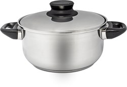 Cookware stainless steel saucepan 18 cm bakelite handle black rustproof