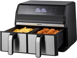 Inventum hot air fryer double airfryer 2x4L black 1700W kitchen