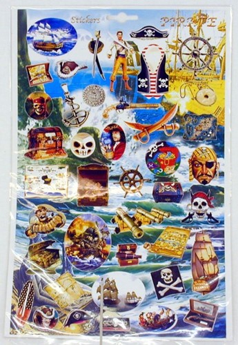 Harlekijn Sticker pirates (12 pcs)