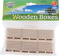 Kids GLOBE wooden potato crates toy farm 1:32 scale 6 pieces