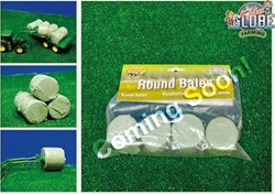 Kids Globe round silage bales toy farm 4 pieces 1:32 scale